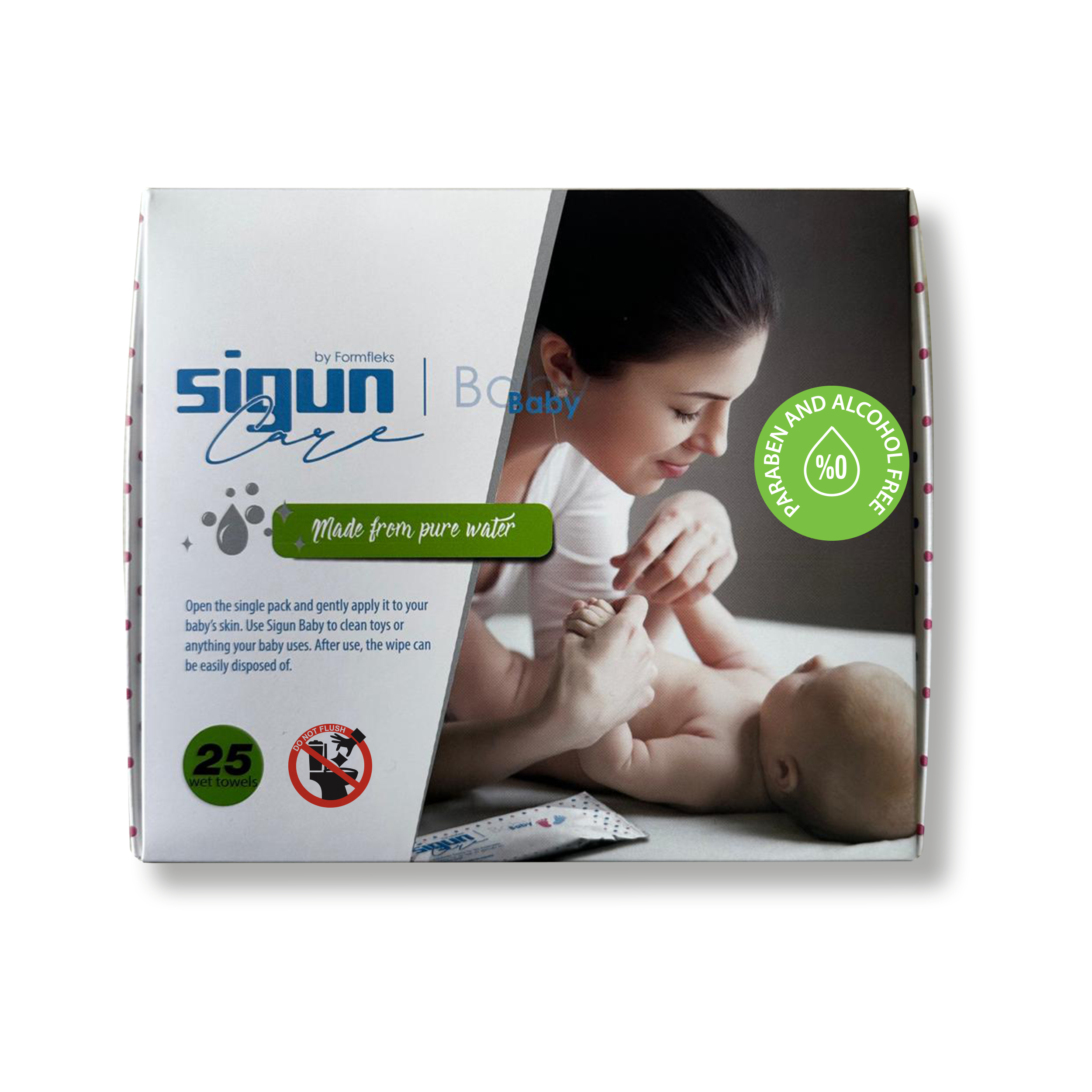 Sigun Baby - 50 Paket – Bebekler İçin Tek Kullanımlık Islak Havlu - Görsel 3